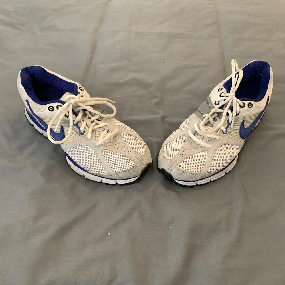 Nike Zoom Vomero+ 3 Shoes Mens Size 10 White Blue Silver Mesh Running 343955-142